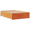 vidaXL Bedframe zonder matras met lades grenenhout wasbruin 140x190 cm