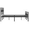 vidaXL Bedframe met hoofd- en voeteneinde metaal zwart 120x200 cm