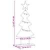 vidaXL Metalen kerstboom met standaard Zwart 60 cm Staal