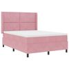vidaXL Boxspring bed met hoofdeinde Roze 140 x 200 cm Fluweel