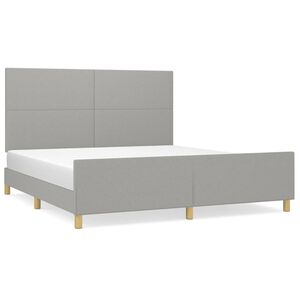 vidaXL Bedframe zonder matras stof lichtgrijs 180x200 cm