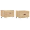 vidaXL Salontafels 2 st 50x50x40 cm bewerkt hout sonoma eikenkleurig