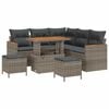 vidaXL Tuinbankenset 8 pcs Grijs poly rattan