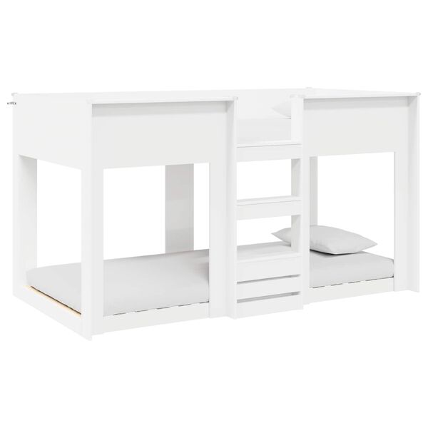 vidaXL Bunk Bed voor Kinderen Wit 90 x 200 cm Bewerkt hout