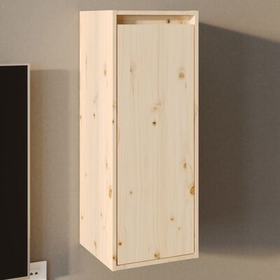 vidaXL Wandkast 100x30x35 cm massief grenenhout wit