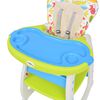 vidaXL Kinderstoel met blad 3-in-1 verstelbaar blauw en groen