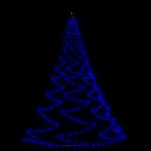 vidaXL Boom met metalen haak en 720 LED's wandmodel 5 m blauw
