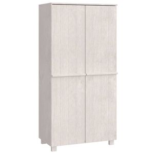 vidaXL Kledingkast HAMAR 89x50x180 cm massief grenenhout wit