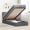 vidaXL Ottoman bed met matras en LED's 90x190cm stof donkergrijs