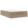 vidaXL Bedframe met matras Anders 2 st Tan PVC