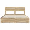 vidaXL Bedframe met lade met hoofdeinde met opslag Bewerkt hout