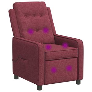 vidaXL Massage-relaxstoel Wijnrood 65 x 93 x 102 cm Stof