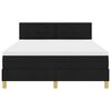 vidaXL Boxspringbed met matras met matras Zwart 140 x 200 cm Stof