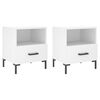 vidaXL Nachtkastjes 2 st 40x35x47,5 cm bewerkt hout wit