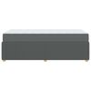 vidaXL Bedframe met matras Donkergrijs 80 x 200 cm Stof