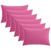 vidaXL Kussensloop 6 pcs HEERLEN Roze 50 x 80 cm Polyester