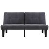 vidaXL Tweezitsbank stof donkergrijs