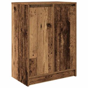 vidaXL Schoenenkast 57x34x76 cm bewerkt hout oud houtkleurig