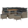 vidaXL Tuin Sofa Set met kussen met opslag met kussen 8 pcs Grijs