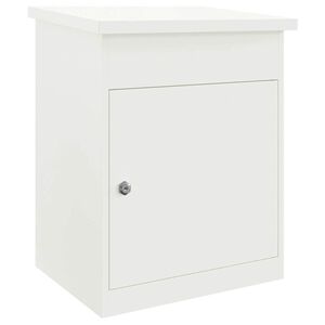 vidaXL Pakket inwerp box met opslag Wit 47,5 x 38 x 59 cm Staal