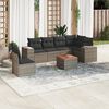 vidaXL 7-delige Loungeset met kussens poly rattan grijs