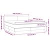 vidaXL Boxspring met matras en LED fluweel donkerblauw 160x200 cm