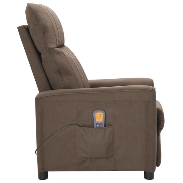 vidaXL Massagestoel stof taupe