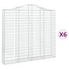 vidaXL Schanskorven 6 st gewelfd 200x30x180/200 cm ijzer