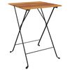 vidaXL Bistrotafel inklapbaar 55x54x71 cm massief teakhout en staal