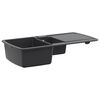 vidaXL Dubbele Keukenspoelbak Graniet 96 x 50 x 31 cm Grafiet
