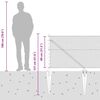vidaXL Afrasteringspaal Grijs 10 x 0,8 m (13 mm gaas) Staal en PVC