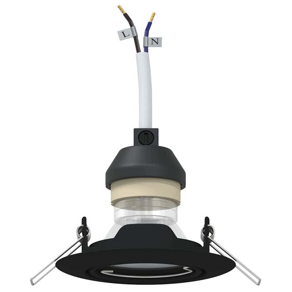 vidaXL Spotlights met schijnwerpers 6 pcs Zwart 9 x 9 cm Metaal