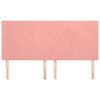 vidaXL Hoofdbord roze 200x5x118/128 cm fluweel