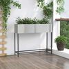 vidaXL Verhoogde Tuin Plantbak Zilver 100 x 26 x 82 cm