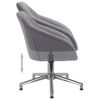 vidaXL Eetkamerstoelen 4 st draaibaar stof lichtgrijs