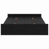 vidaXL Opbergbedframe met lade Zwart Eiken 120 x 190 cm Bewerkt hout