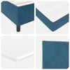 vidaXL Boxspring bed met matras Donkerblauw 100 x 200 cm Fluweel