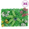 vidaXL Hek met kunstplanten 6 st 40x60 cm groen