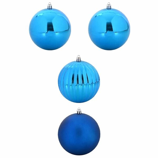 vidaXL Kerstbal Set 4 pcs Blauw Kunststof