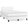 vidaXL Boxspring met matras kunstleer wit 120x200 cm