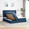 vidaXL Opslag bed met matras met opslag Blauw 180 x 200 cm Nep Leer