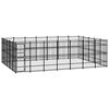 vidaXL Hondenkennel 32,26 m&sup2; staal