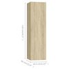 vidaXL Tv-meubelen 4 st 30,5x30x110cm bewerkt hout sonoma eikenkleurig