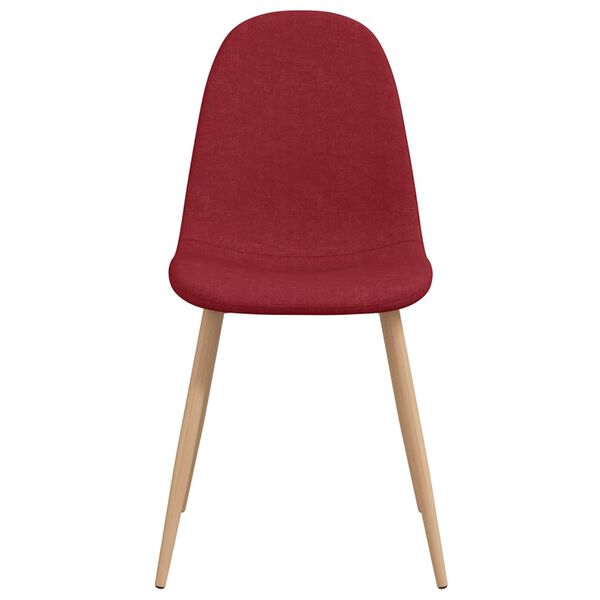 vidaXL Eetkamerstoelen 4 st stof wijnrood
