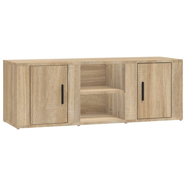 vidaXL Tv-meubel 100x31,5x35 cm bewerkt hout sonoma eikenkleurig
