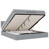 vidaXL Ottoman bed met matras 180x200cm stof lichtgrijs