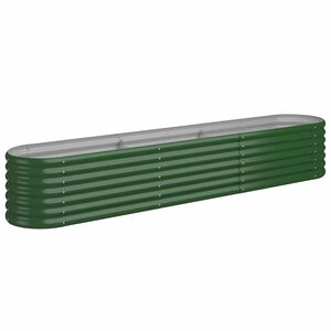 vidaXL Plantenbak 224x40x36 cm gegalvaniseerd staal groen