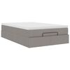 vidaXL Ottoman bed met matras 120x200cm stof taupe