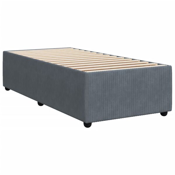 vidaXL Bedframe zonder matras 100x200 cm fluweel donkergrijs