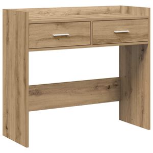 vidaXL Wandtafel Artisanaal eiken 90 x 35 x 80 cm Bewerkt hout